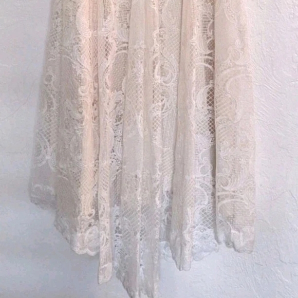 Watters Brides Beige Strap Sleeveless Women's Wedding Dress Size 10 - Picture 7 of 12